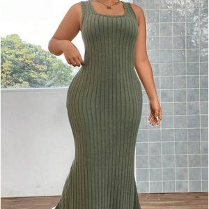 Green casual dress SHEIN XXL